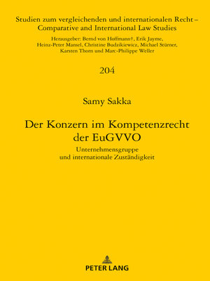 cover image of Der Konzern im Kompetenzrecht der EuGVVO